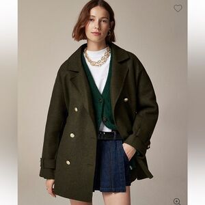 J. Crew Trench‎ coat in double-faced Italian wool $368 Size XS